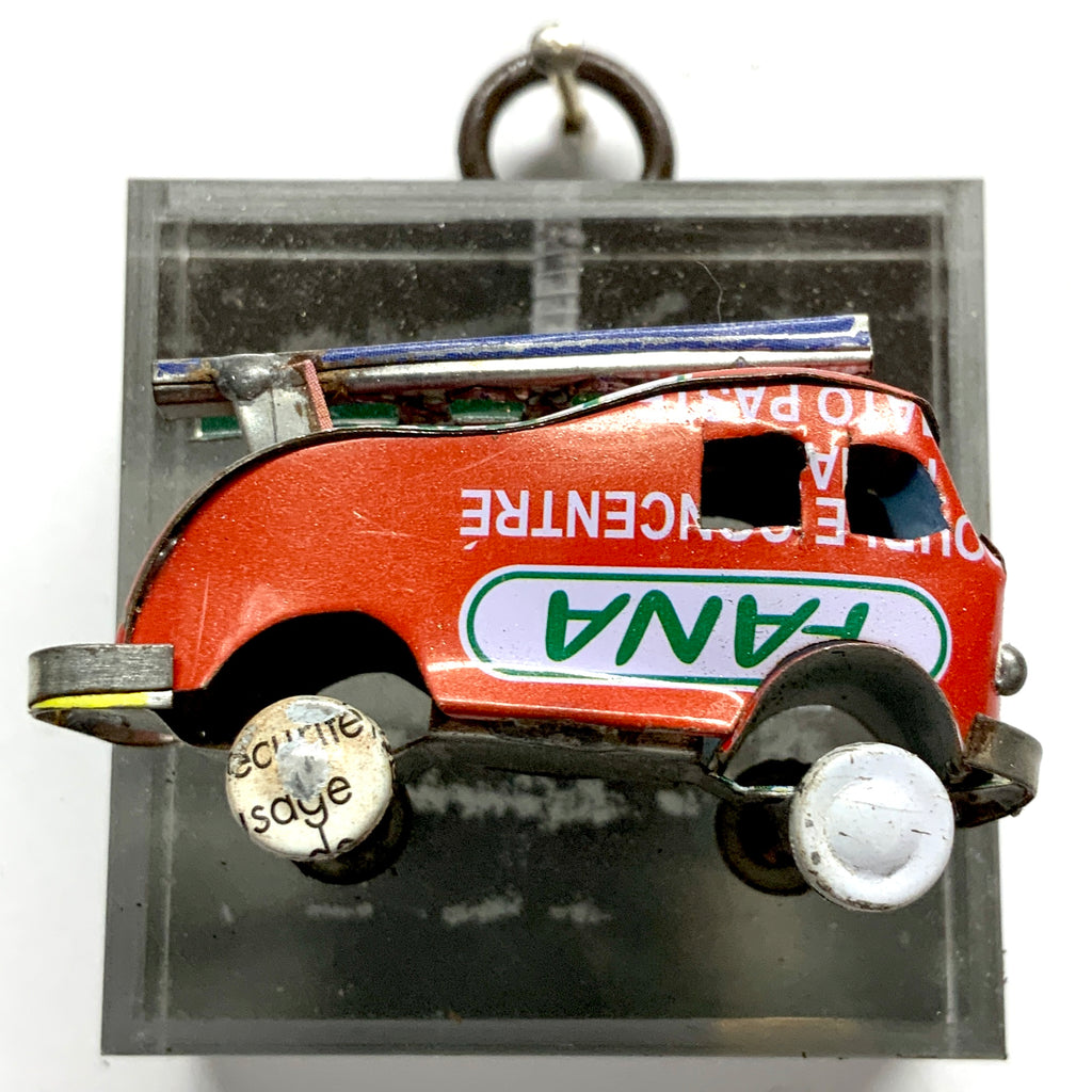 Acrylic Frame with Tin Truck on Mylar / Slight Imperfections (2