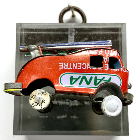 Acrylic Frame with Tin Truck on Mylar / Slight Imperfections (2
