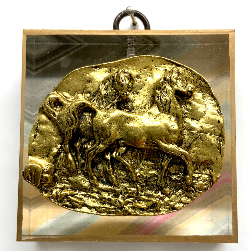 Acrylic Frame with Horses / Slight Imperfections (3