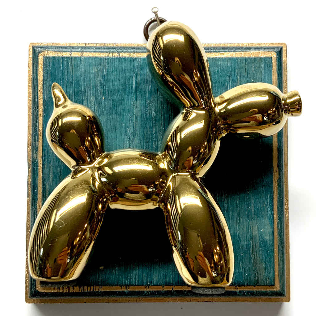 Blue Waxed Frame with Balloon Dog (5