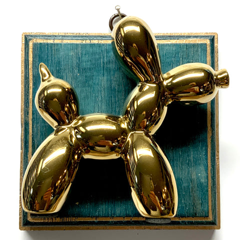 Blue Waxed Frame with Balloon Dog (5