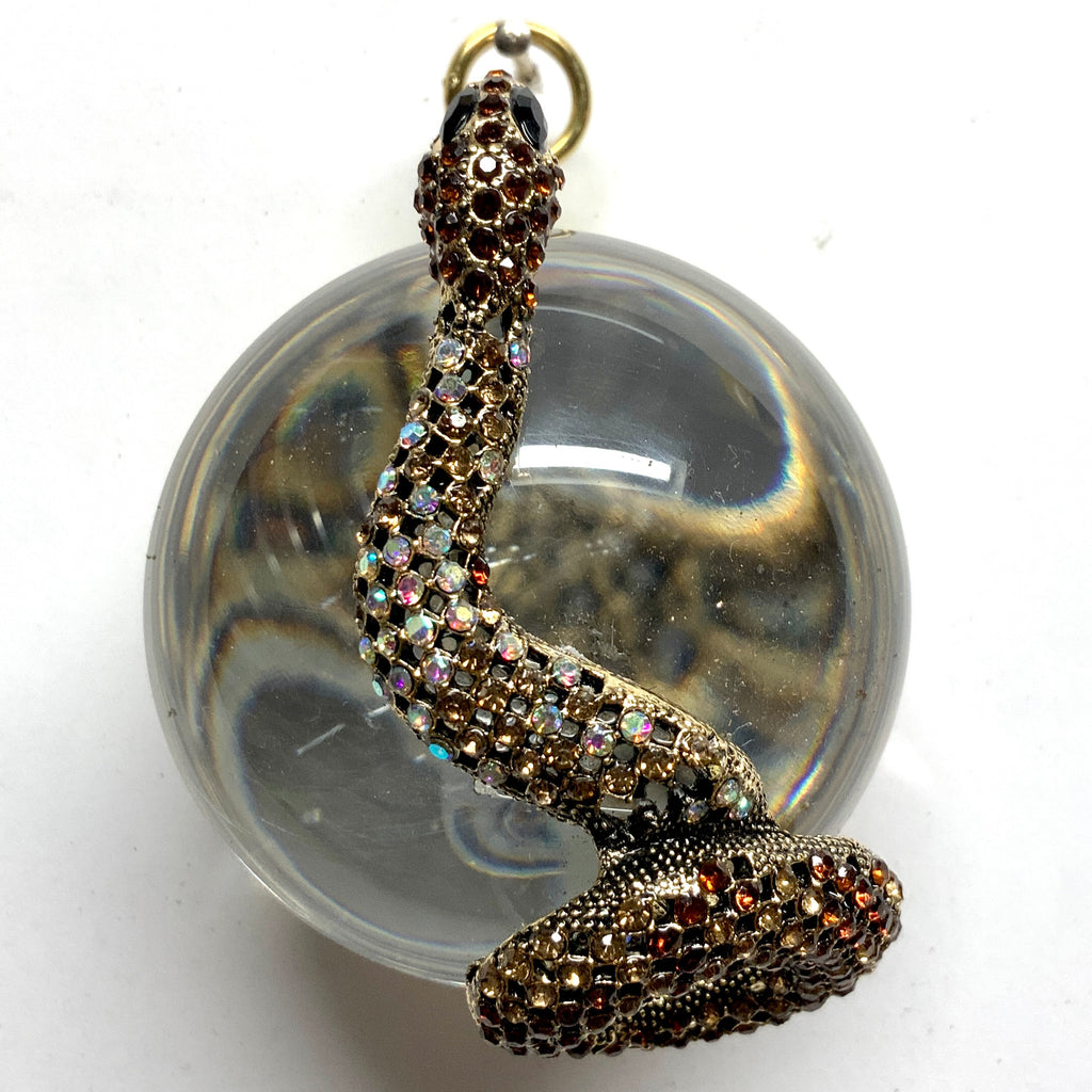 Acrylic Orb Frame with Snake on Mylar / Slight Imperfections (2.5