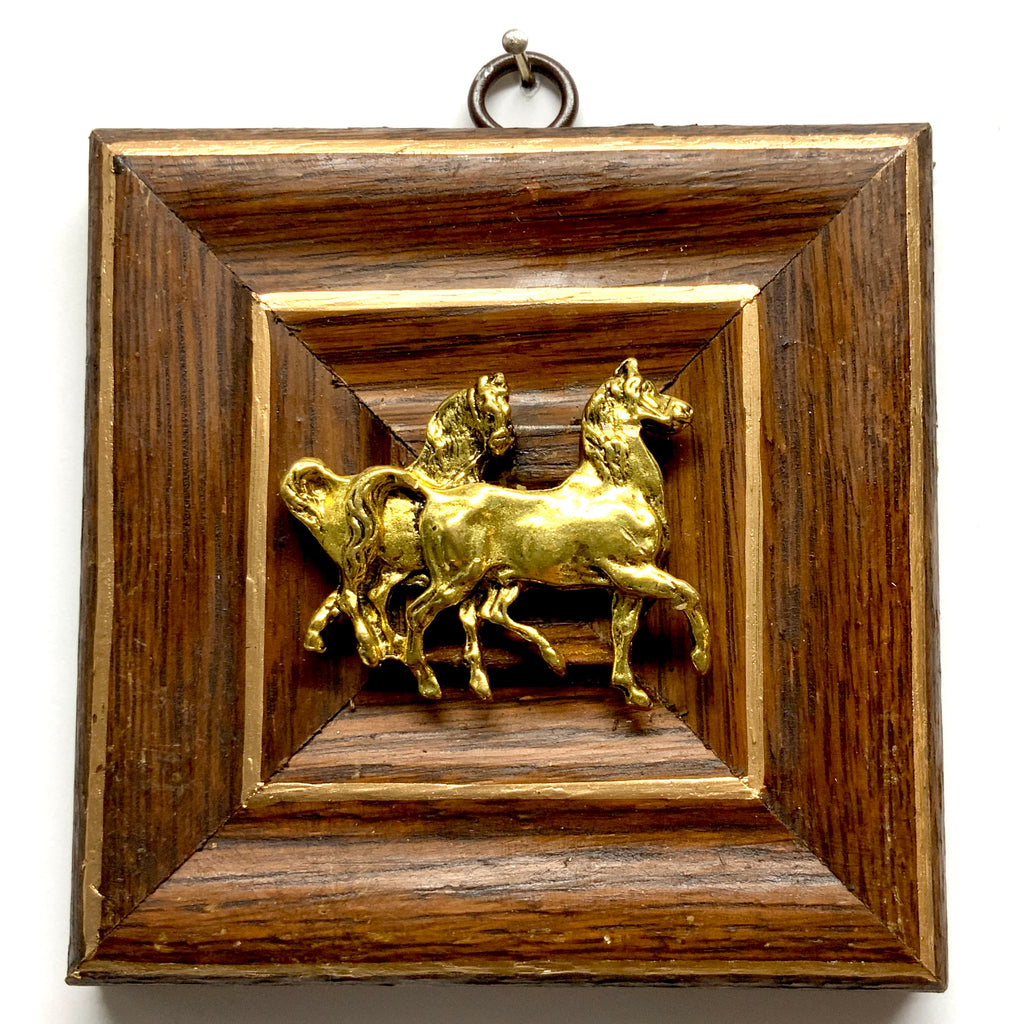 Wooden Frame with Horses (4.5