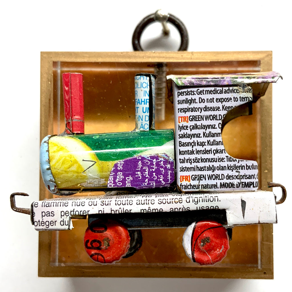 Acrylic Frame with Tin Train Engine / Slight Imperfections (2