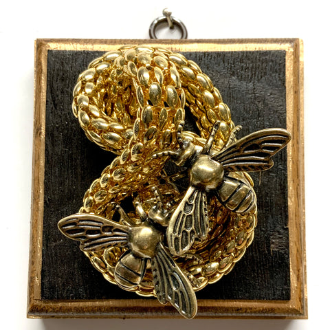 Bourbon Barrel Frame with Bees on Necklace (4