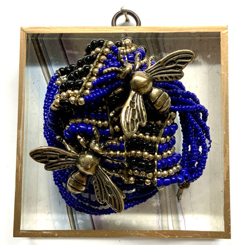 Acrylic Frame with Bees on Beads / Slight Imperfections (4