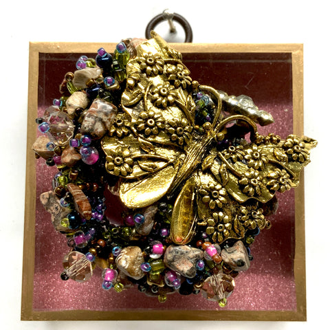 Acrylic Frame with Butterfly on Beads / Slight Imperfections (3