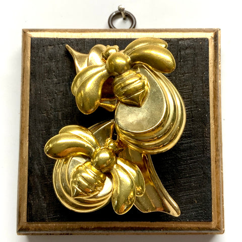 Bourbon Barrel Frame with Deco Bees on Brooch (4