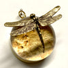 Acrylic Orb Frame with Dragonfly on Mulberry Paper / Slight Imperfections (2.5
