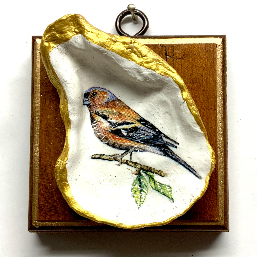 Wooden Frame with Bird Oyster Shell (3.25