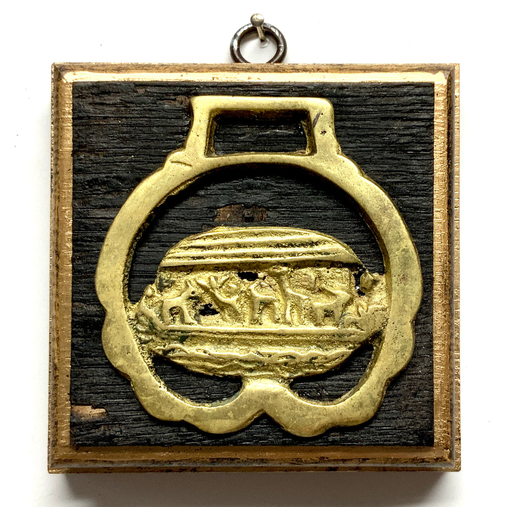 Bourbon Barrel Frame with Horse Brass (3.75