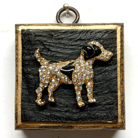 Bourbon Barrel Frame with Sparkle Dog (2.25” wide)