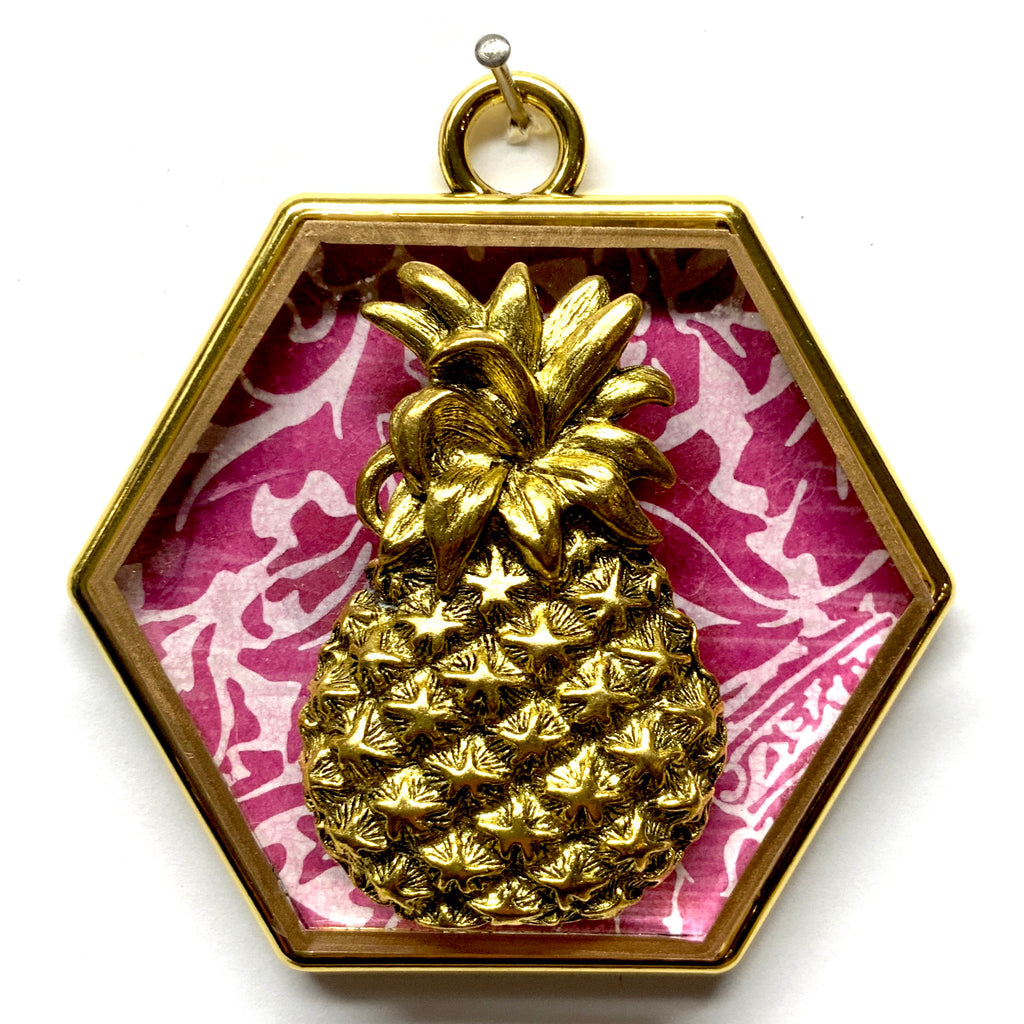 Acrylic Frame with Pineapple / Slight Imperfections (3.25