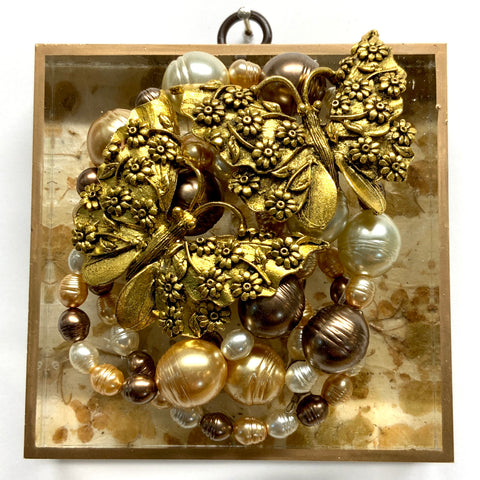 Acrylic Frame with Butterflies on Necklace / Slight Imperfections (4