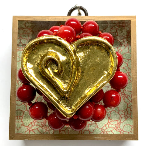 Acrylic Frame with Heart on Necklace / Slight Imperfections (3