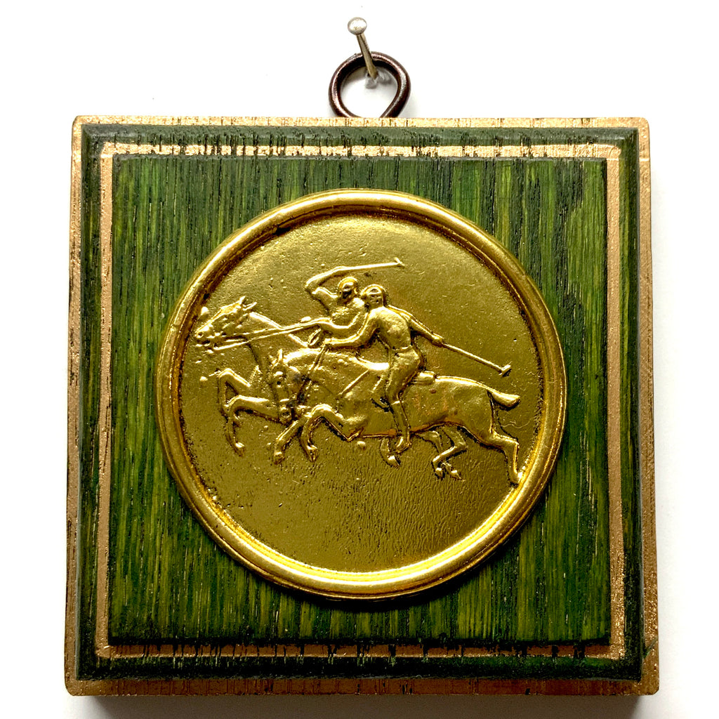 Green Waxed Frame with Polo Coin (4