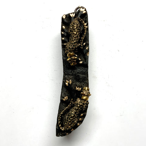Wooden Block Frame with Leopards (1.25” wide)
