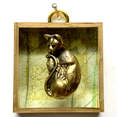Acrylic Frame with Cat on Mulberry Paper / Slight Imperfections (2