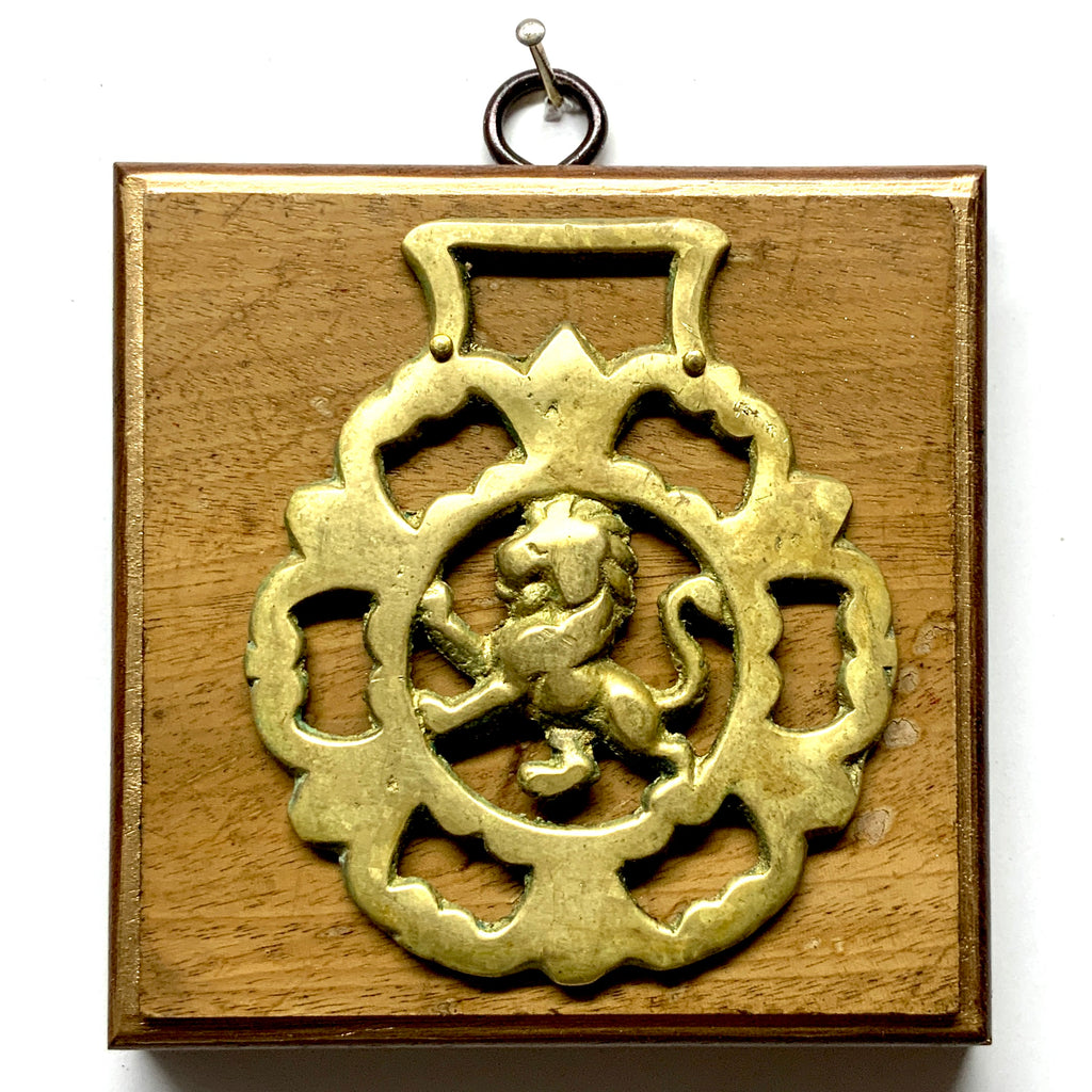 Wooden Frame with Horse Brass (4