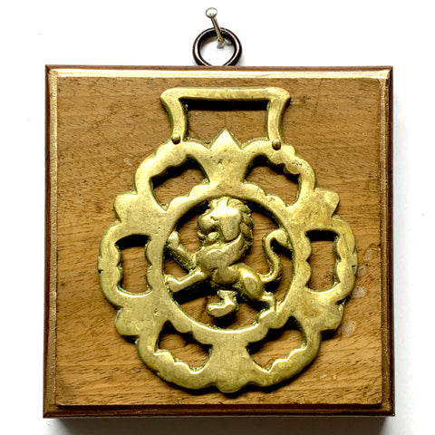 Wooden Frame with Horse Brass (4