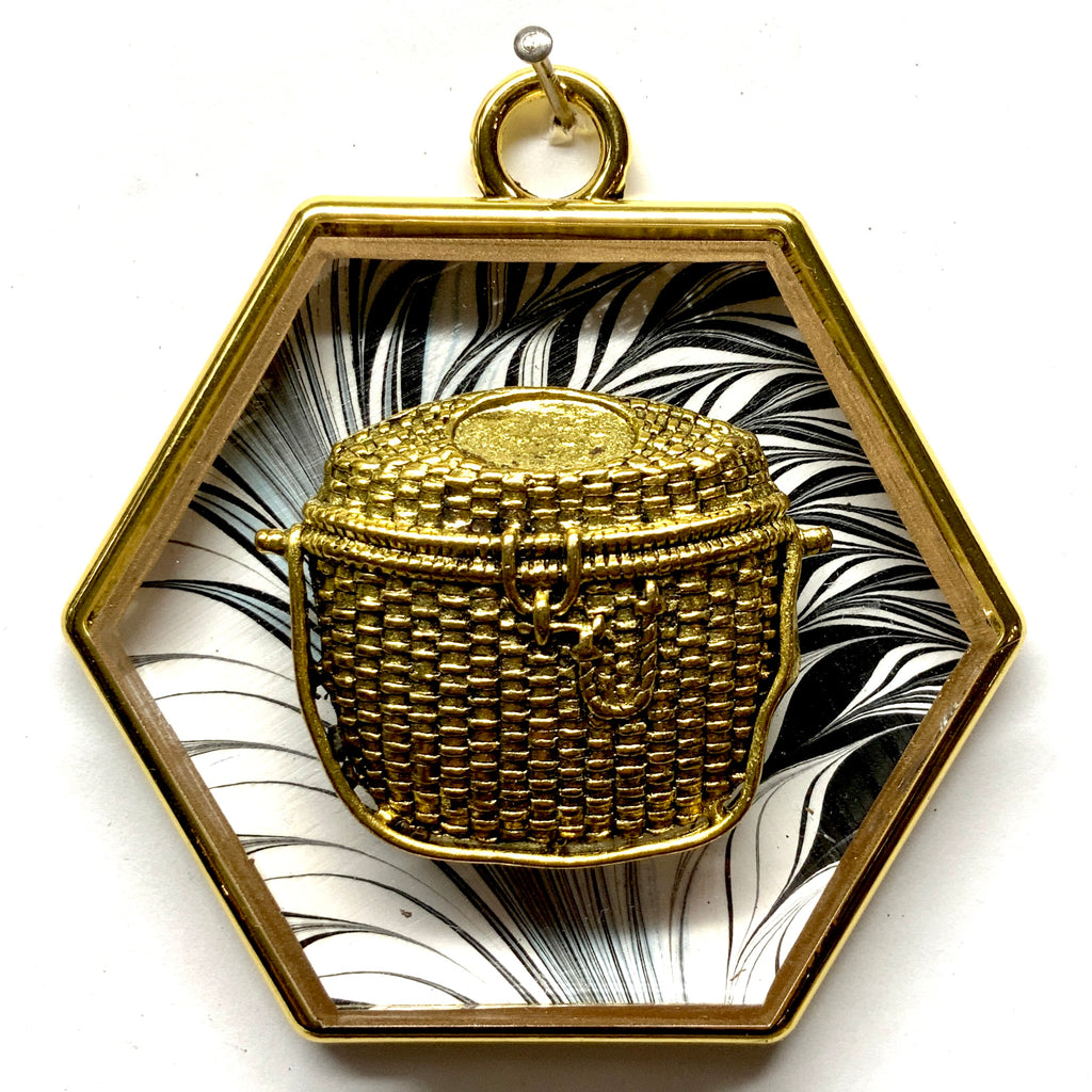 Acrylic Frame with Nantucket Basket / Slight Imperfections (3.25