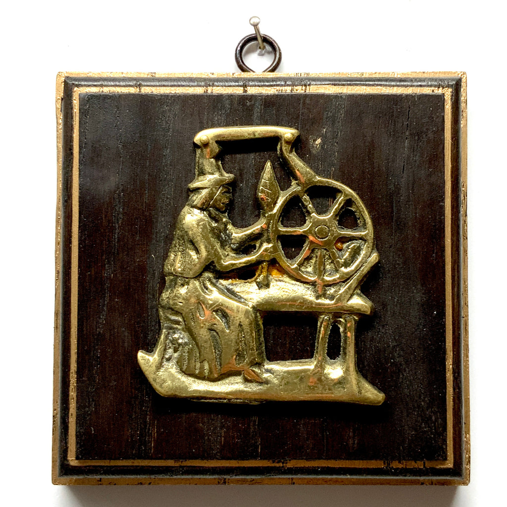 Wooden Frame with Horse Brass (5