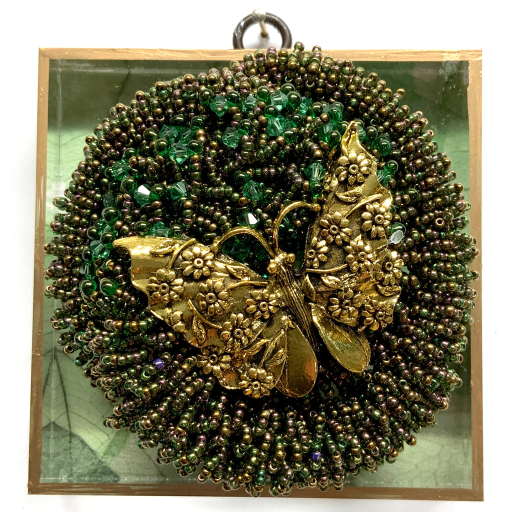 Acrylic Frame with Butterfly on Beads / Slight Imperfections (4