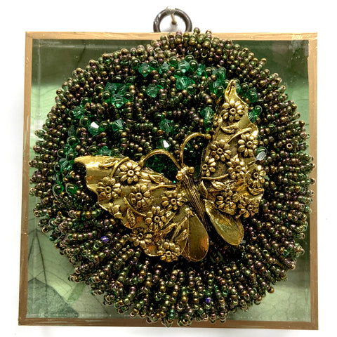 Acrylic Frame with Butterfly on Beads / Slight Imperfections (4