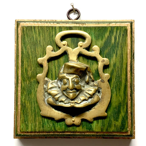 Green Waxed Frame with Horse Brass (5