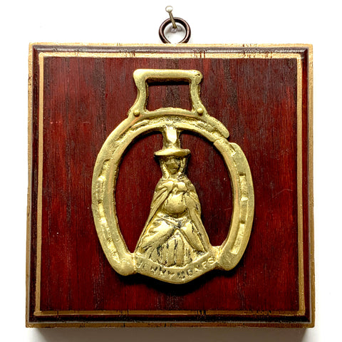 Red Waxed Frame with Horse Brass (5