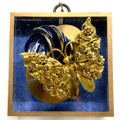 Acrylic Frame with Butterfly on Brooch / Slight Imperfections (3