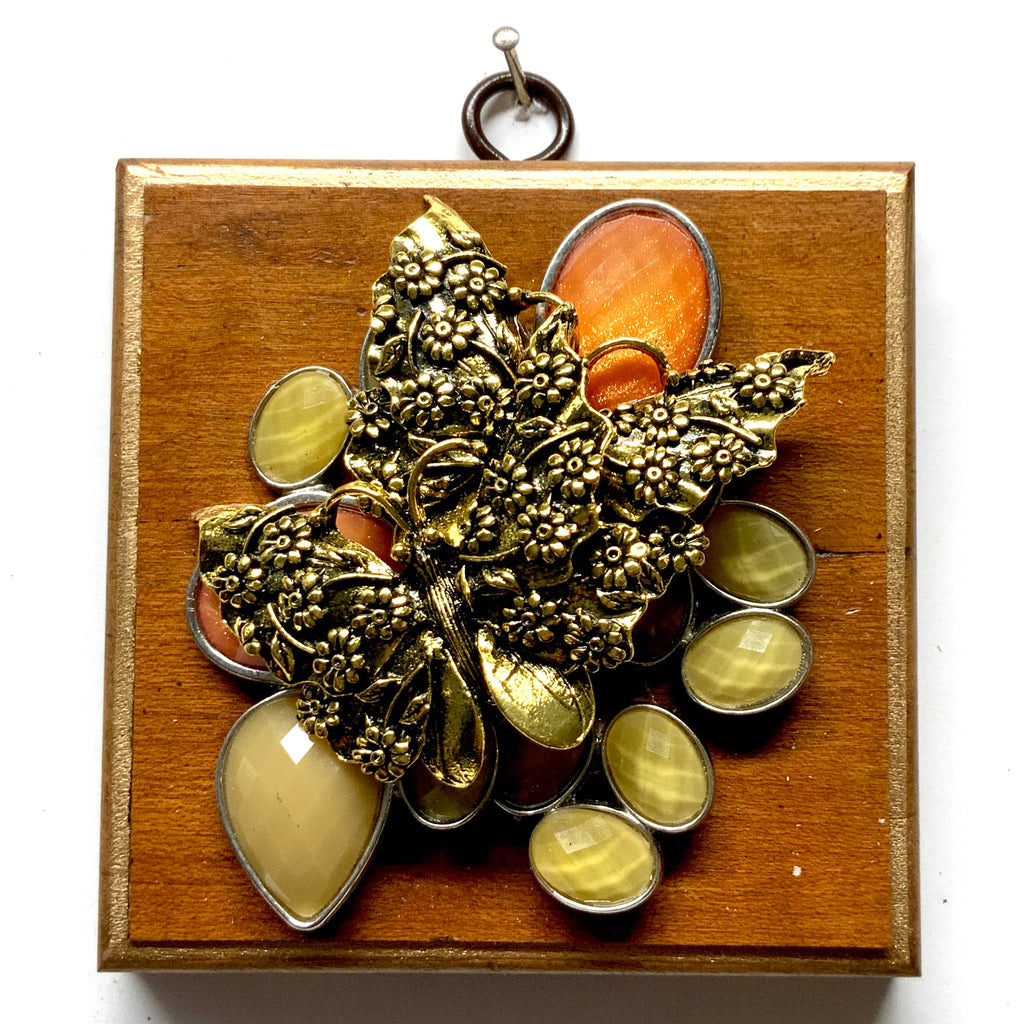 Wooden Frame with Butterflies on Necklace (4