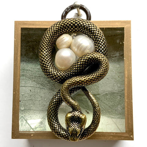 Acrylic Frame with Snake and Pearls / Slight Imperfections (2