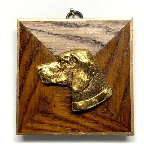 Wooden Frame with Stately Dog (3.5” wide)