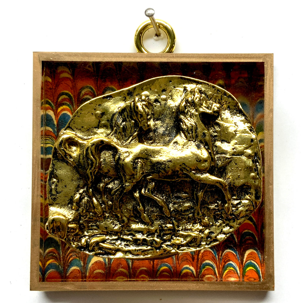 Acrylic Frame with Horses / Slight Imperfections (3