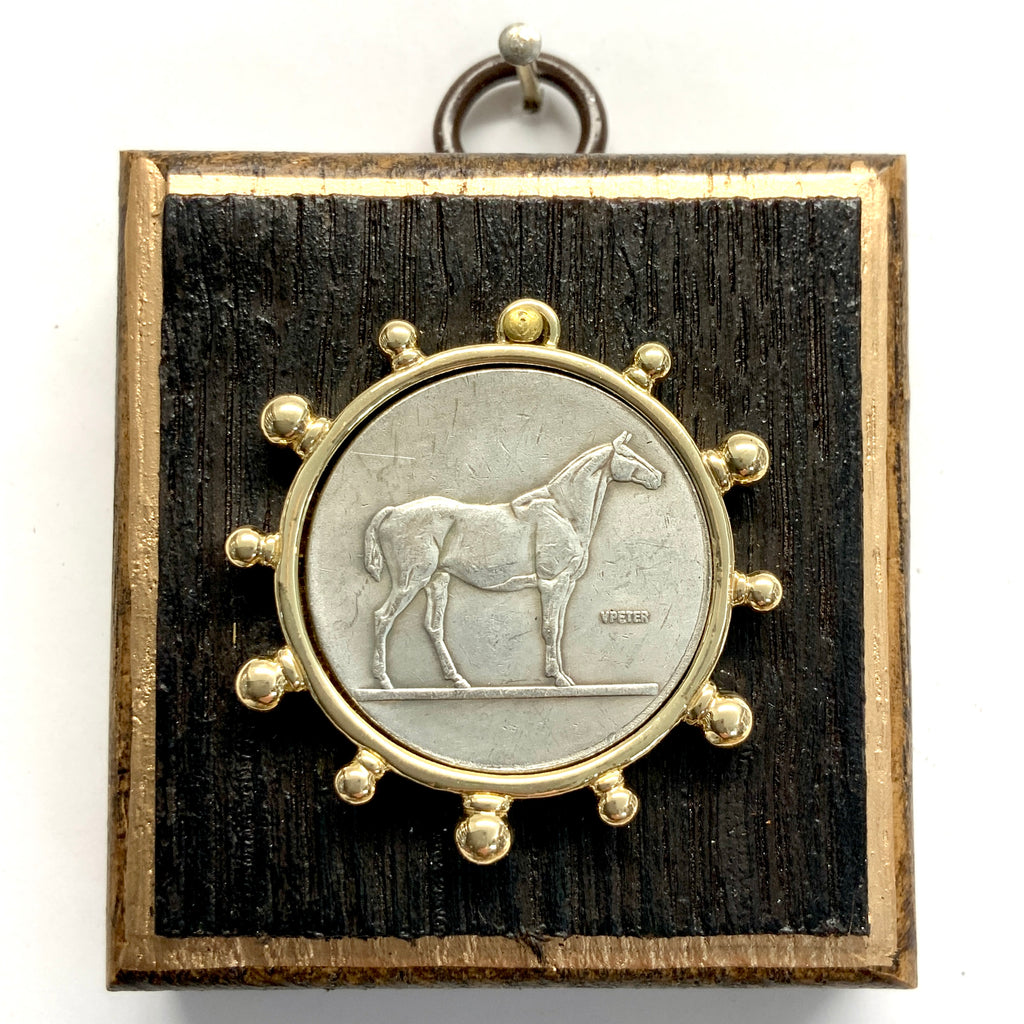 Bourbon Barrel Frame with Horse Coin (2.5