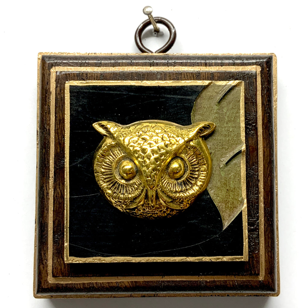 Wooden Frame with Owl on Coromandel (3.25
