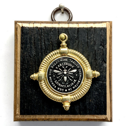 Bourbon Barrel Frame with Bee Coin (2.5