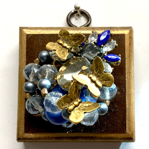 Wooden Frame with Butterflies on Necklace (2.5