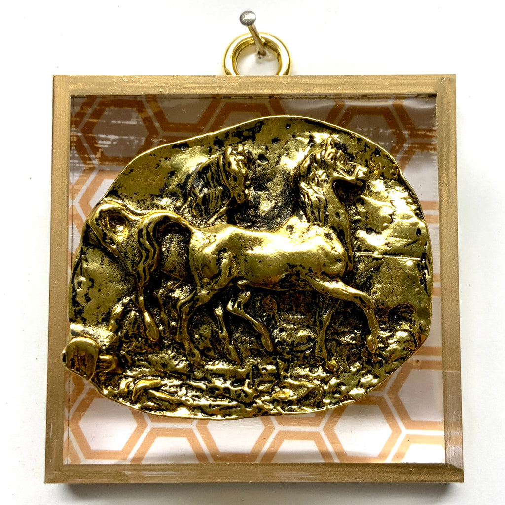 Acrylic Frame with Horses / Slight Imperfections (3