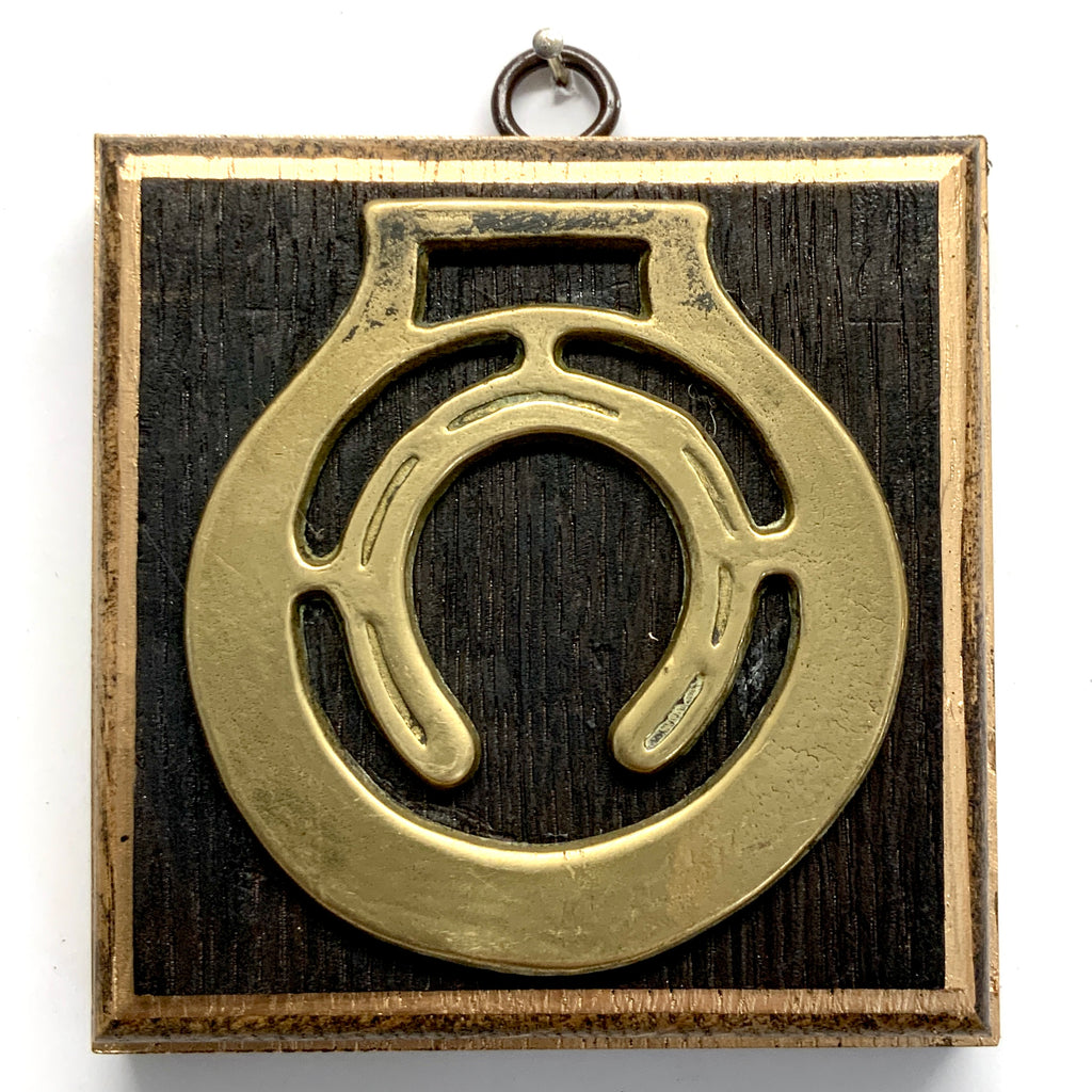 Bourbon Barrel Frame with Horse Brass (4