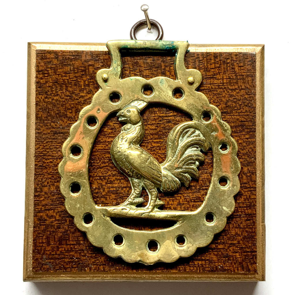 Wooden Frame with Horse Brass (4