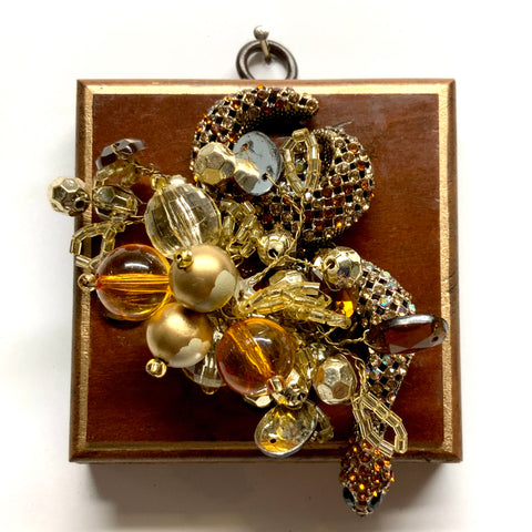 Wooden Frame with Snake on Brooch (3.25