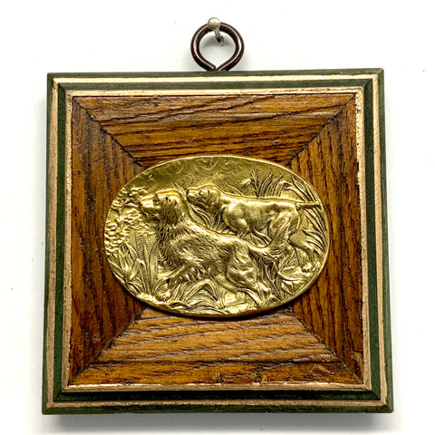 Wooden Frame with Sporting Dogs (3.5” wide)