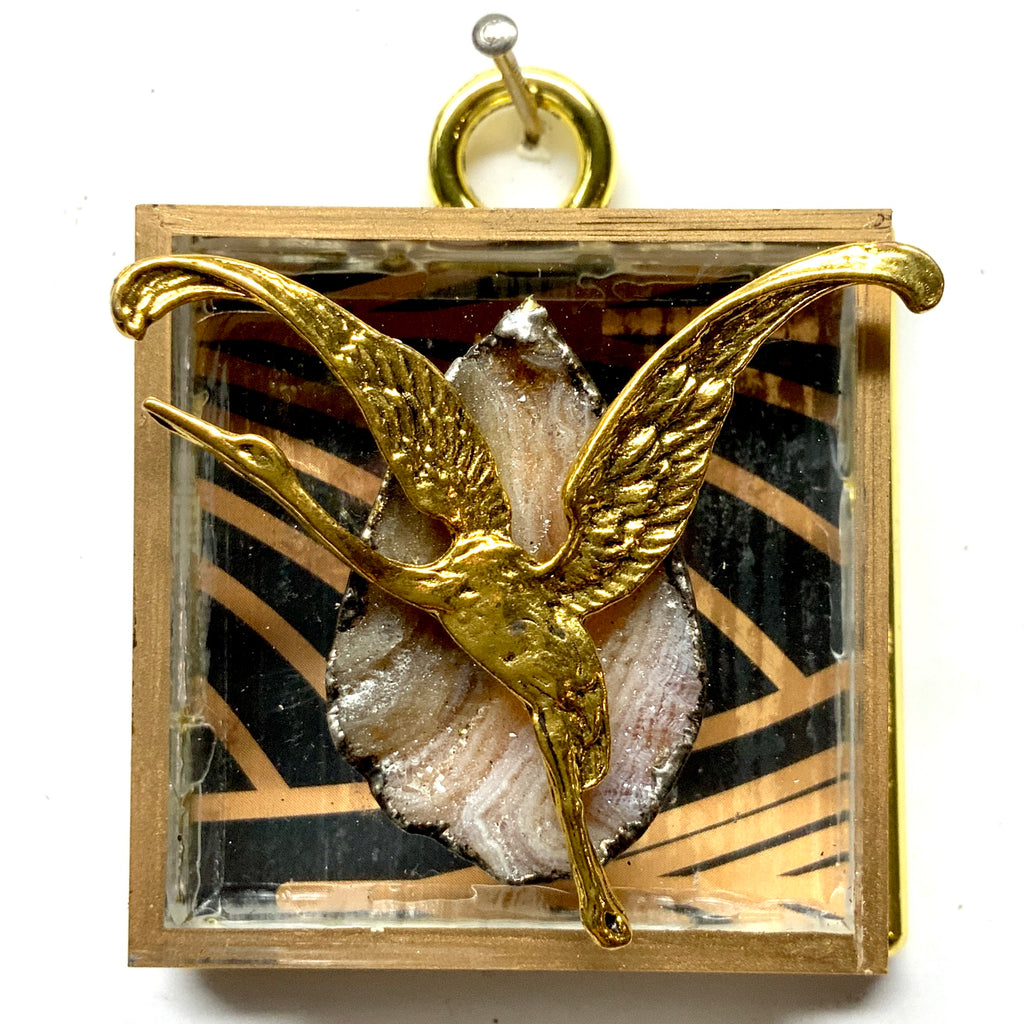 Acrylic Frame with Crane / Slight Imperfections (2