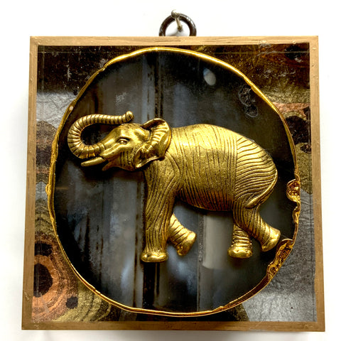 Acrylic Frame with Elephant on Agate / Slight Imperfections (4