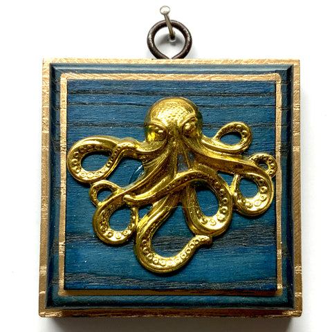 Blue Waxed Frame with Octopus (3.25