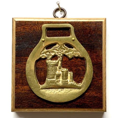 Wooden Frame with Horse Brass (4