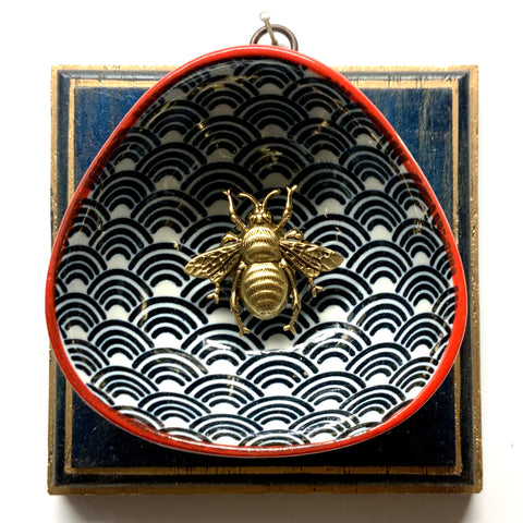 Painted Frame with Grande Bee in Ceramic Dish (5
