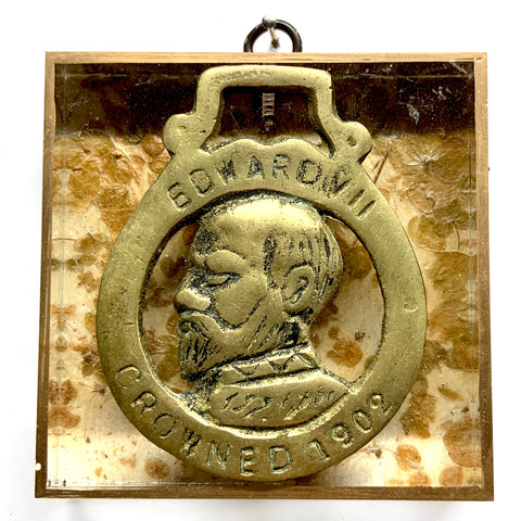 Acrylic Frame with Horse Brass on Mulberry Paper / Slight Imperfections (4